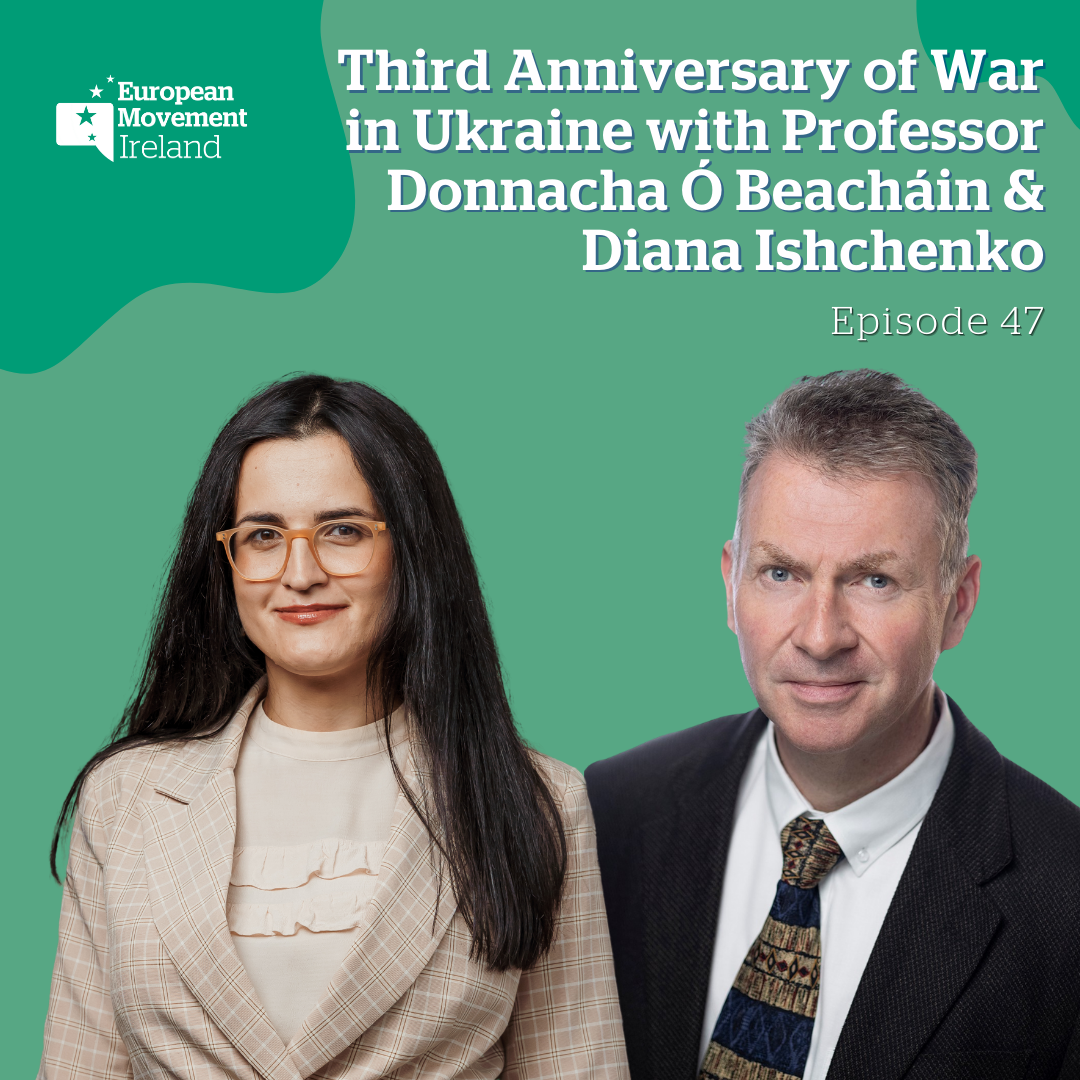 2025 Podcast Image - JUST THE CHATS 2025 - Final Third Anniversary War in Ukraine Third Anniversary of War in Ukraine with Professor Donnacha Ó Beacháin and Diana Ishchenko